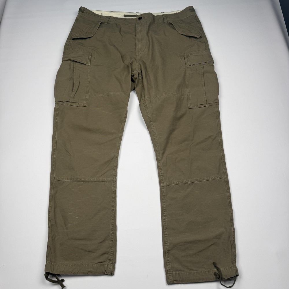 Polo Ralph Lauren Cargo Pants Mens 40x32 Green Canvas Relaxed Fit Army Workwear
